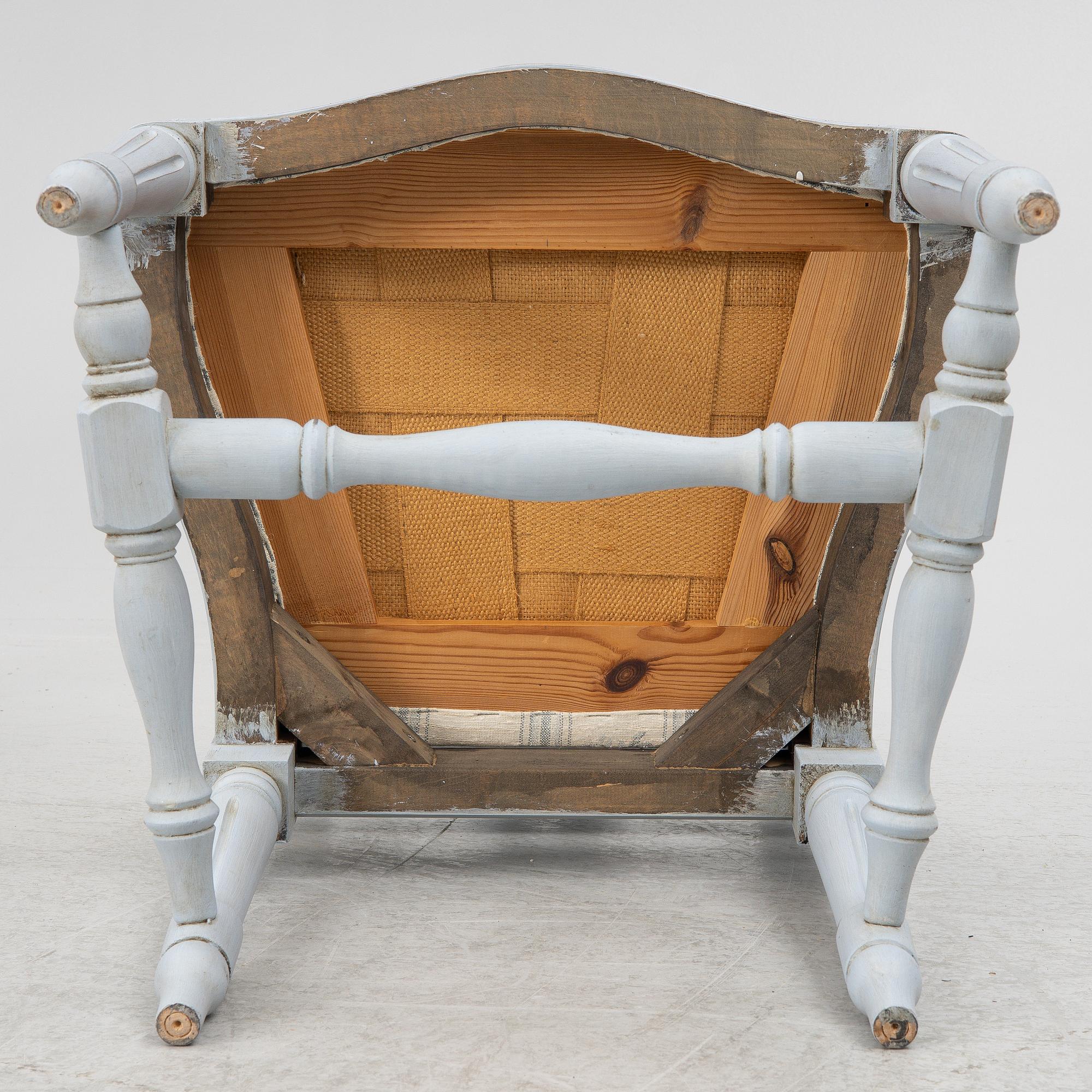 Stolar, 8, st gustaviansk stil, 1900-tal.