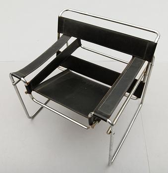 FÅTÖLJ, efter Marcel Breuer, "Wassily", 1900-talets andra hälft.