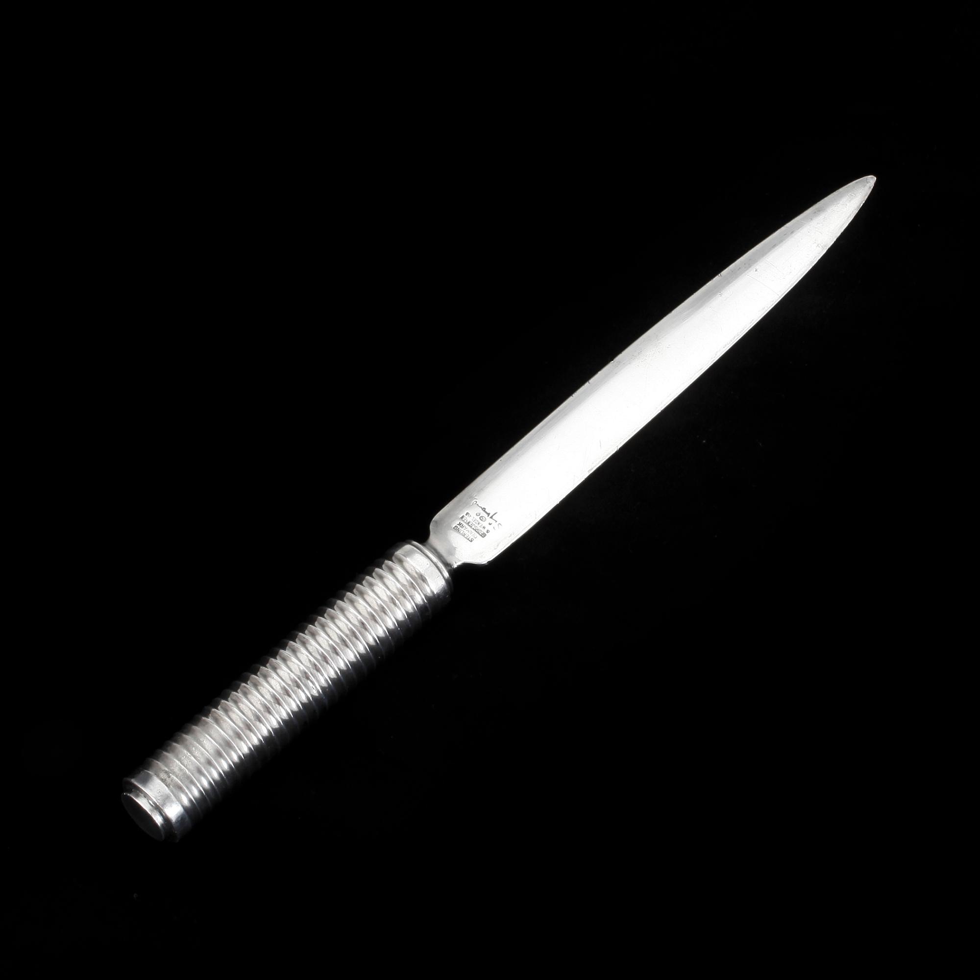 BREVKNIV, sterlingsilver, Sigvard Bernadotte för Georg Jensen. Vikt ca 91gram.