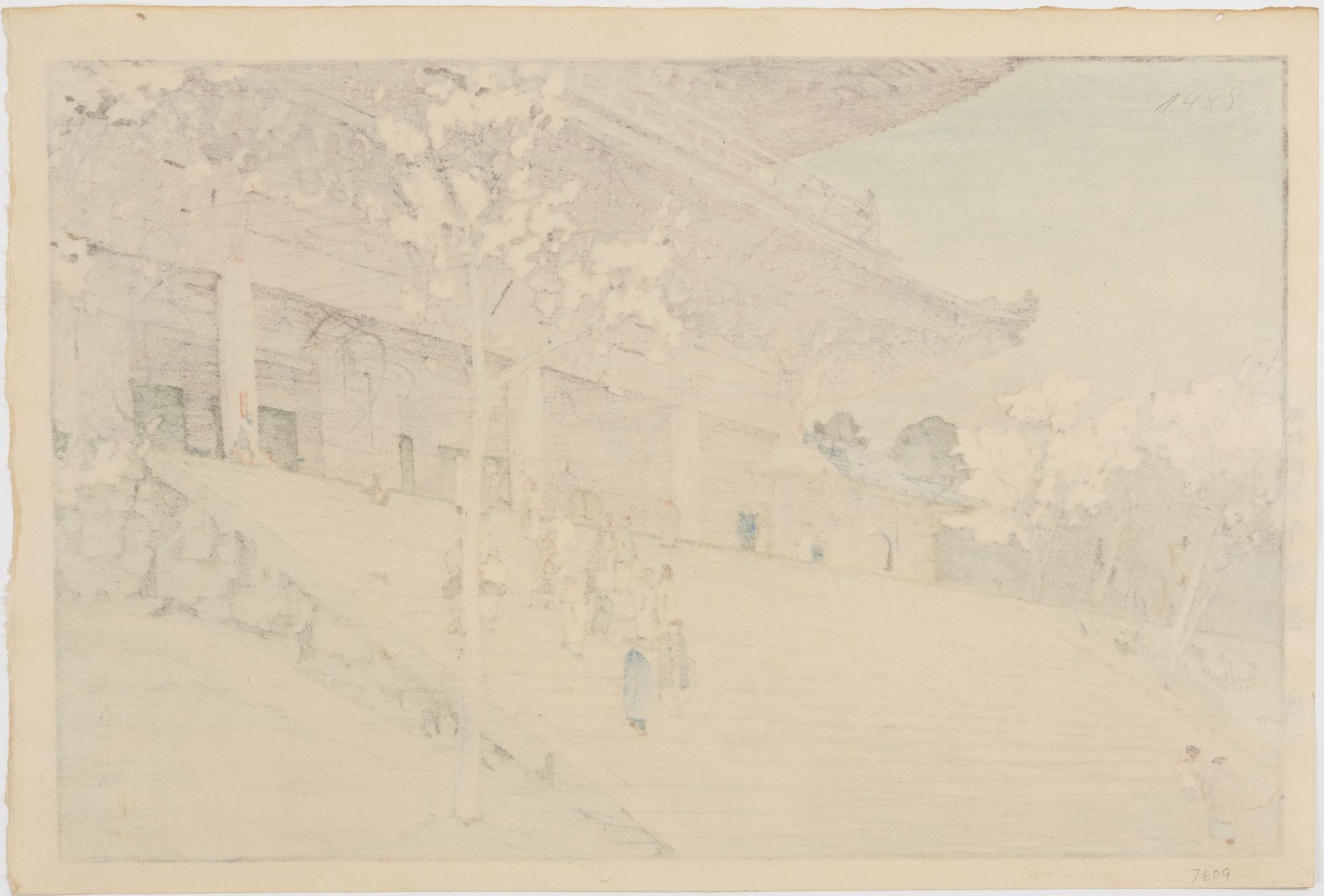 Hiroshi Yoshida, efter, Romon (Chion’in Temple gate), 1900-talets senare del.