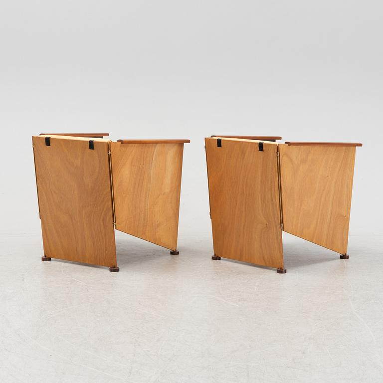Torbjörn Ahlström, a pair of mahogany and cherry armchairs.