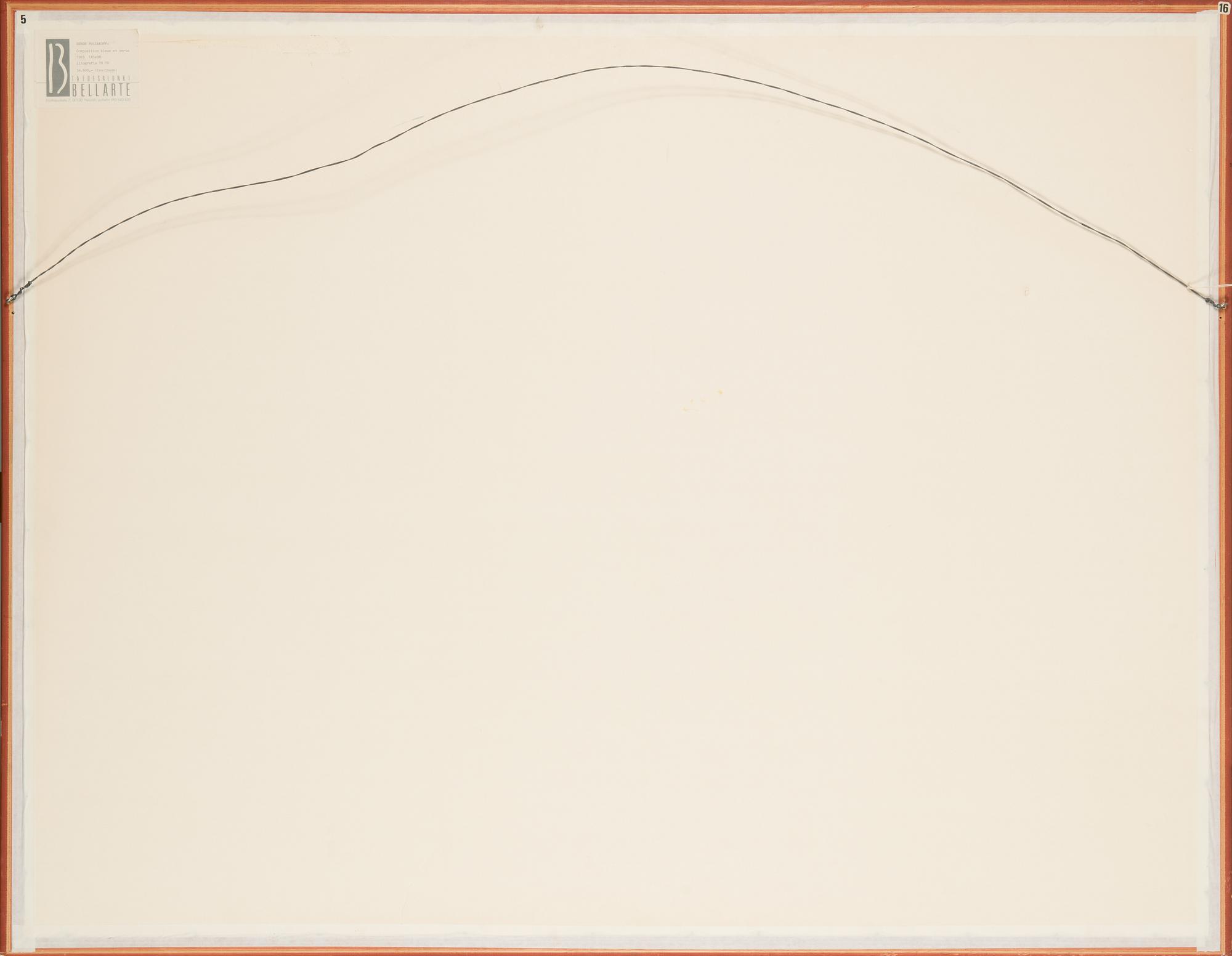 Serge Poliakoff, färglitografi, signerad och numrerad 16/80.