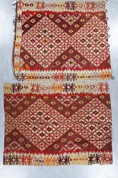 KELIM, ett par, Antik, Nordväst persisk, ca 225x173x 200x170 cm.