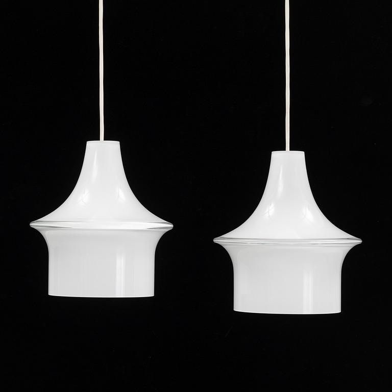 Lisa Johansson-Pape, a pair of 'Pagod' ceiling lamps, Iittala, Finland.