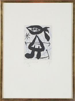 JOAN MIRÓ, färgetsning, ur: "La bague d'aurore", 1957.