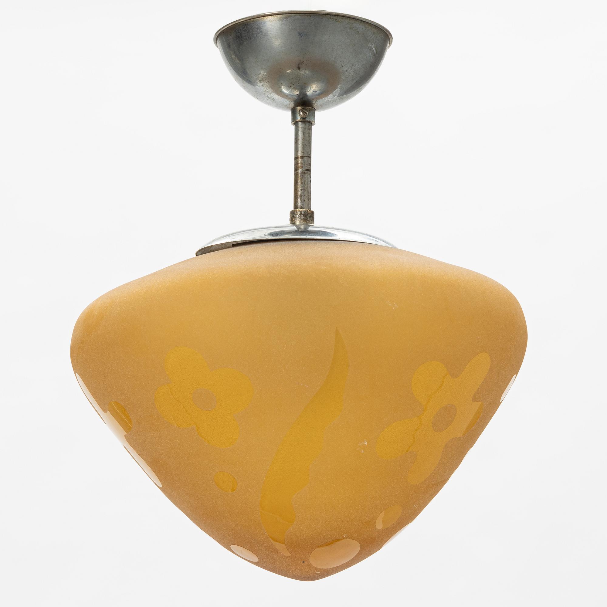 A Swedish Modern ceiling lamp, 1940's.