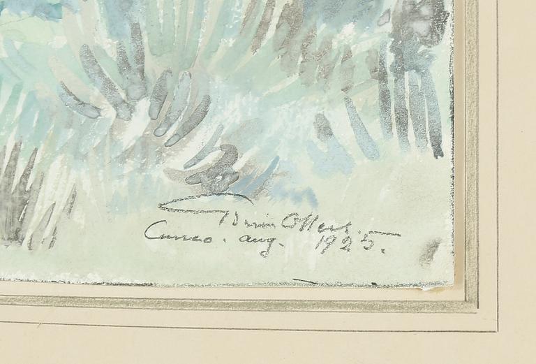 EDVIN OLLERS, 2 st, akvareller, signerade och daterade 1921 samt 1925.