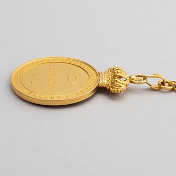 The Royal Illis Quorum medal in gold with chain awarded to Ludvig Berckhan Falkman.