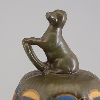 A ceramic lidded vase, Arnhem, Holland, 1930s.