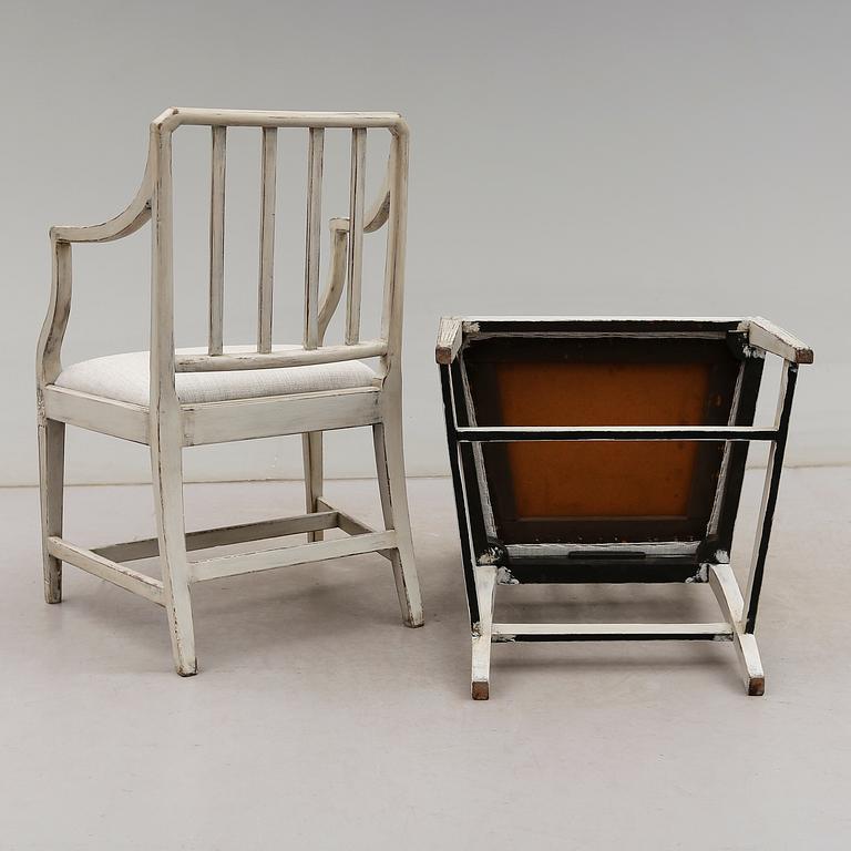 KARMSTOLAR 1 par OCH STOLAR 4 st, 1800-talets första hälft.