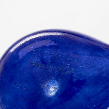 Oiva Toikka, A set of six glass birds 'Chiffchaff, signed O. Toikka Nuutajärvi.