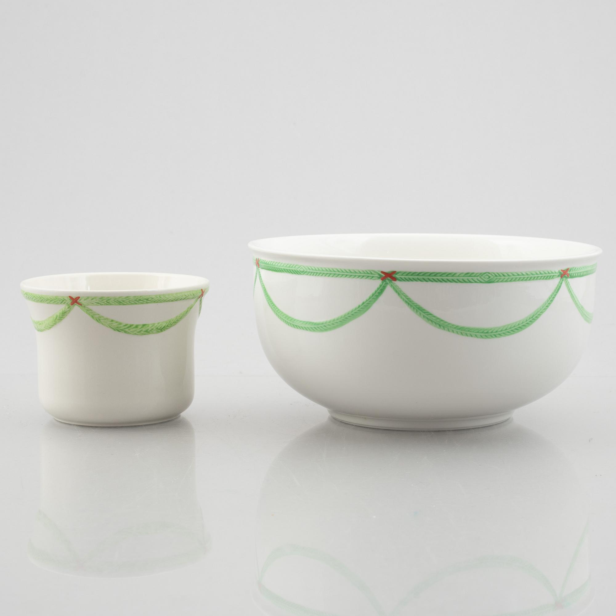 Julservis, 62 delar, porslin, "God Jul", Rörstrand/old Gustavsberg.