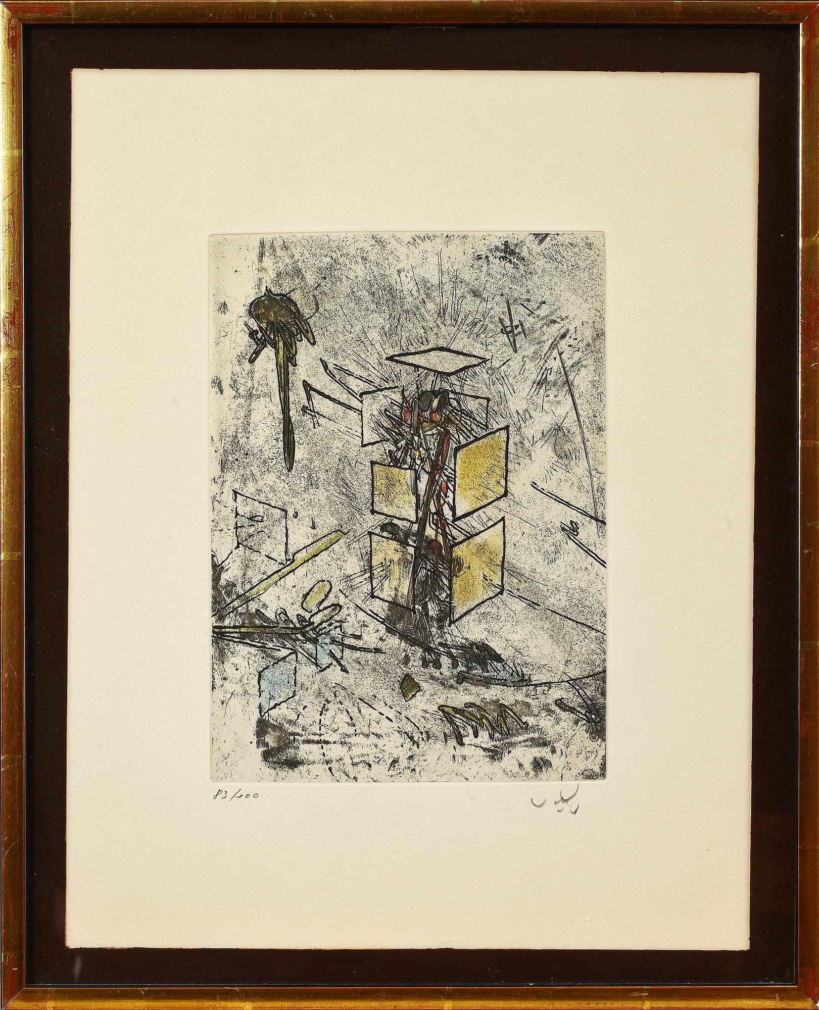 ROBERTO MATTA, färgetsningar, 5 st, sign o numr 83/100.