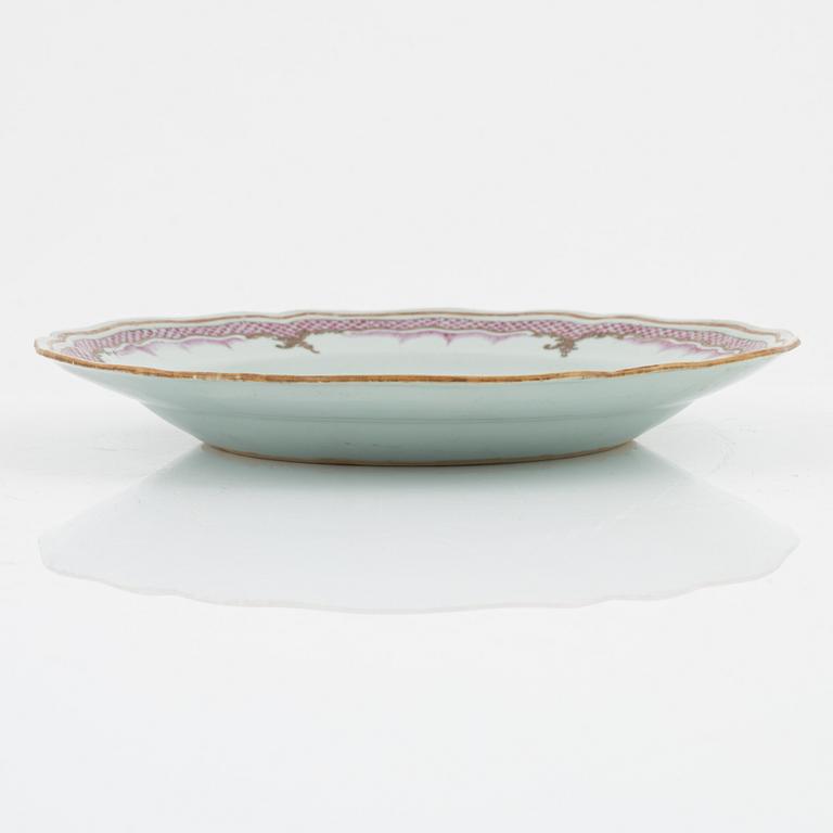 Ten Famille Rose porcelain pieces, China, Qing Dynasty, Qianlong (1736-95).