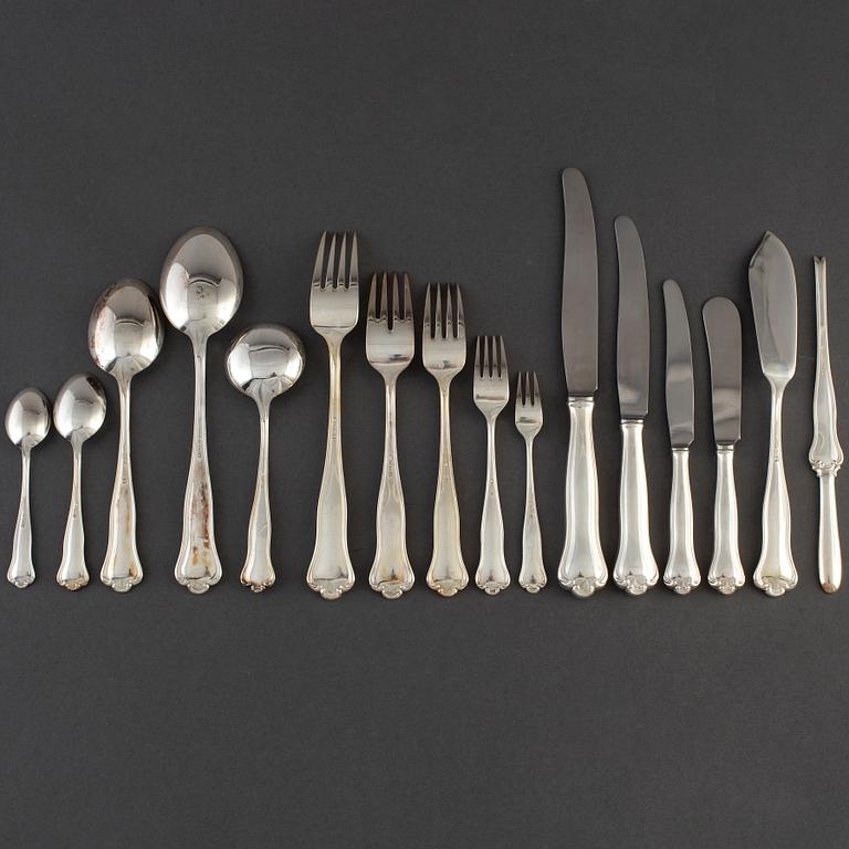 SILVERBESTICK med schatull, 233 delar, Hallbergs, 1940-tal.