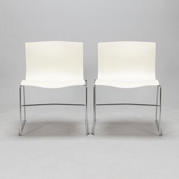 Massimo Vignelli, a set of six 'Handkerchief' stacking chairs for Knoll, 1985.
