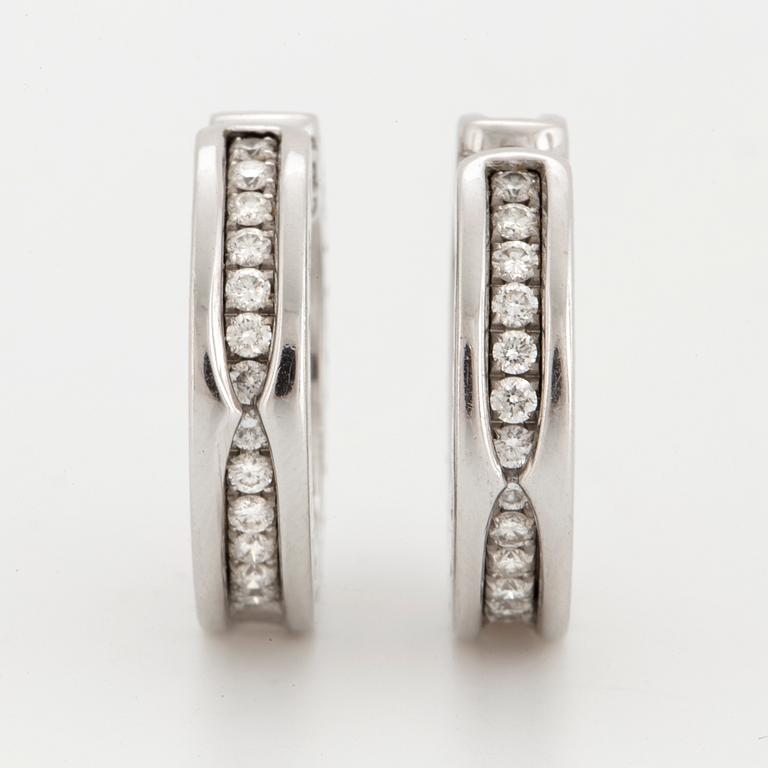 BULGARI, 'B.zero1', Örhängen med briljantslipade diamanter.