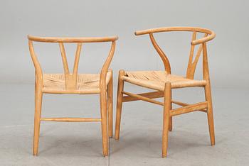 KARMSTOLAR, 6 st, "Y-stolen". Hans Wegner för Carl Hansen & son, Odense.