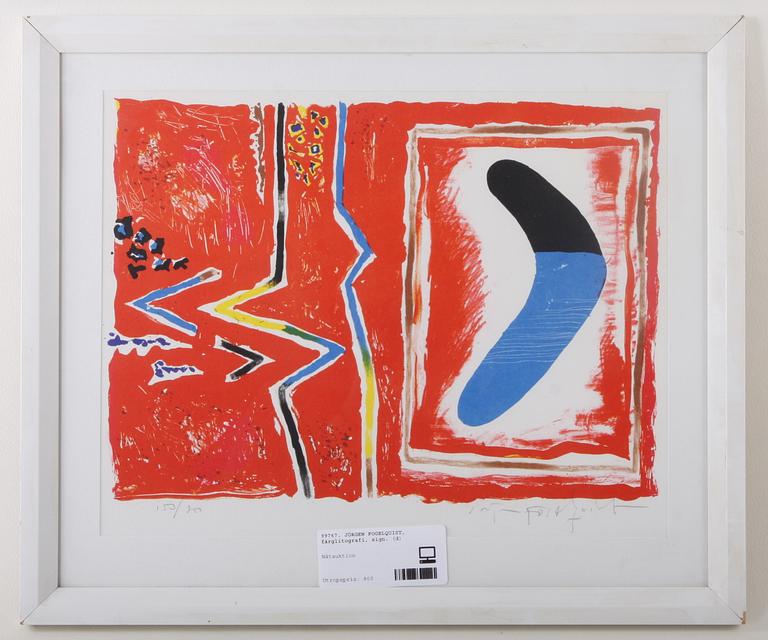 JÖRGEN FOGELQUIST, färglitografi, sign.