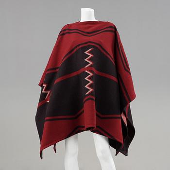 A wool poncho by Ralph Lauren.