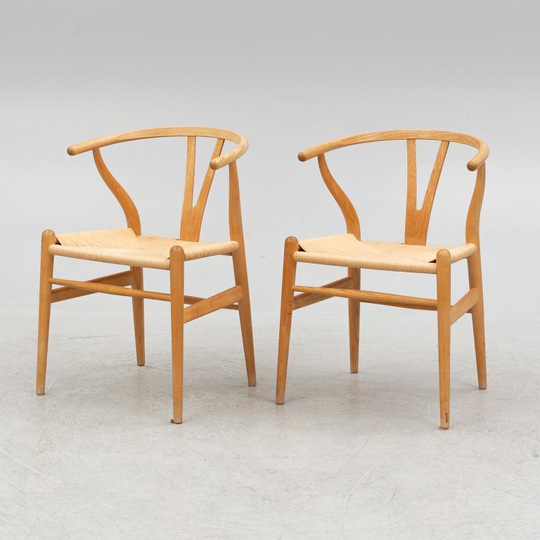 Hans J. Wegner, stolar, 6 st, "Y-stolen" modell CH-24, Carl Hansen & Søn, Danmark.