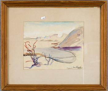 Einar Forseth · EINAR FORSETH, blandteknik, signerad och daterad 1935.