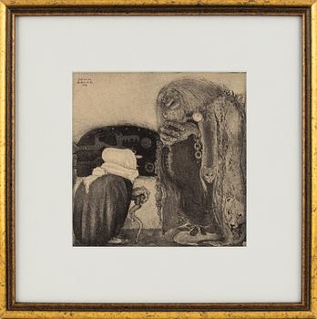 John Bauer, mezzotype, published by, Åhlén & Åkerlunds, Stockholm 1918, bibliophile edition, 166/200.