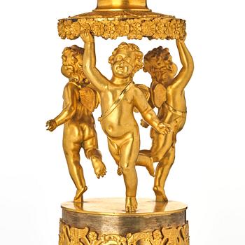 An Empire gilt bronze centerpiece, early 19th century.
