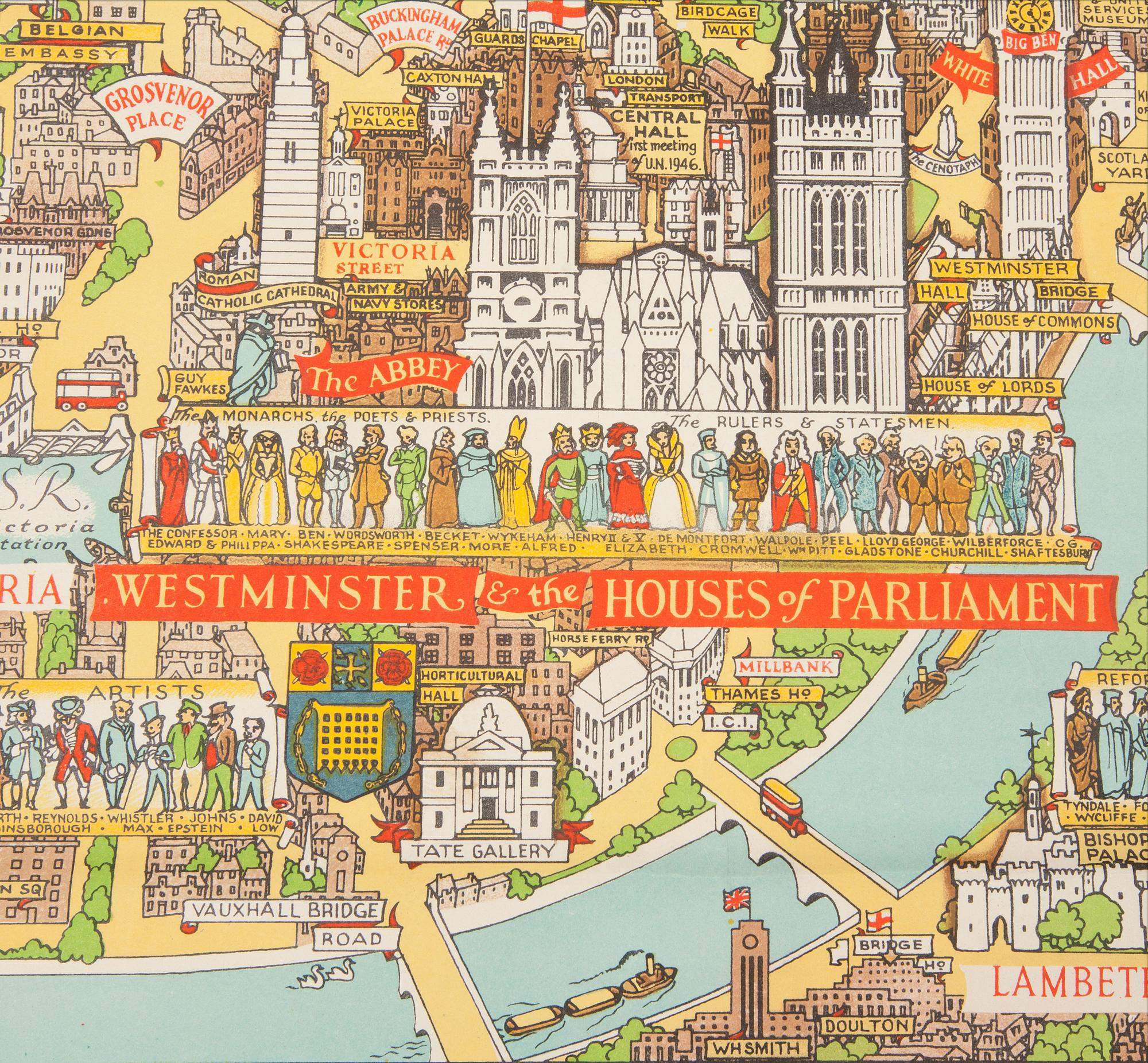 KARTA, Nordsteds. "London". 1900-talets mitt/andra hälft.