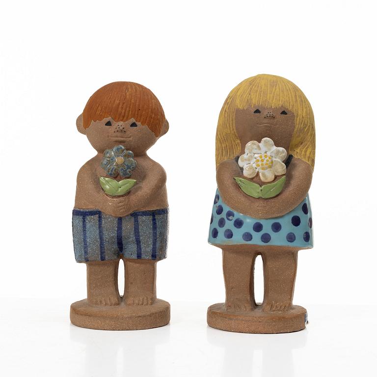 Lisa Larson, Figuriner, 2 st, stengods, Gustavberg.