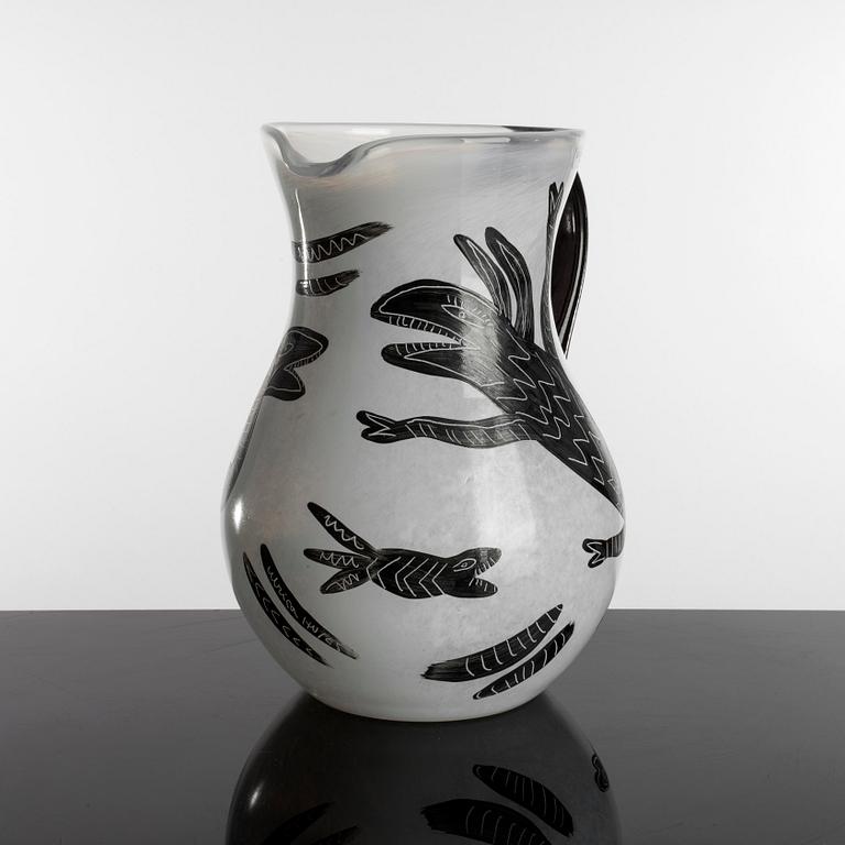 ULRICA HYDMAN-VALLIEN, jug, vase and bowl, glass, "Caramba", Kosta Boda.