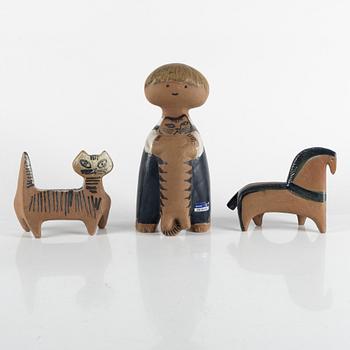 A set of six figurines, stoneware, by mainly, Lisa Larson, Gustavsberg, Sweden.