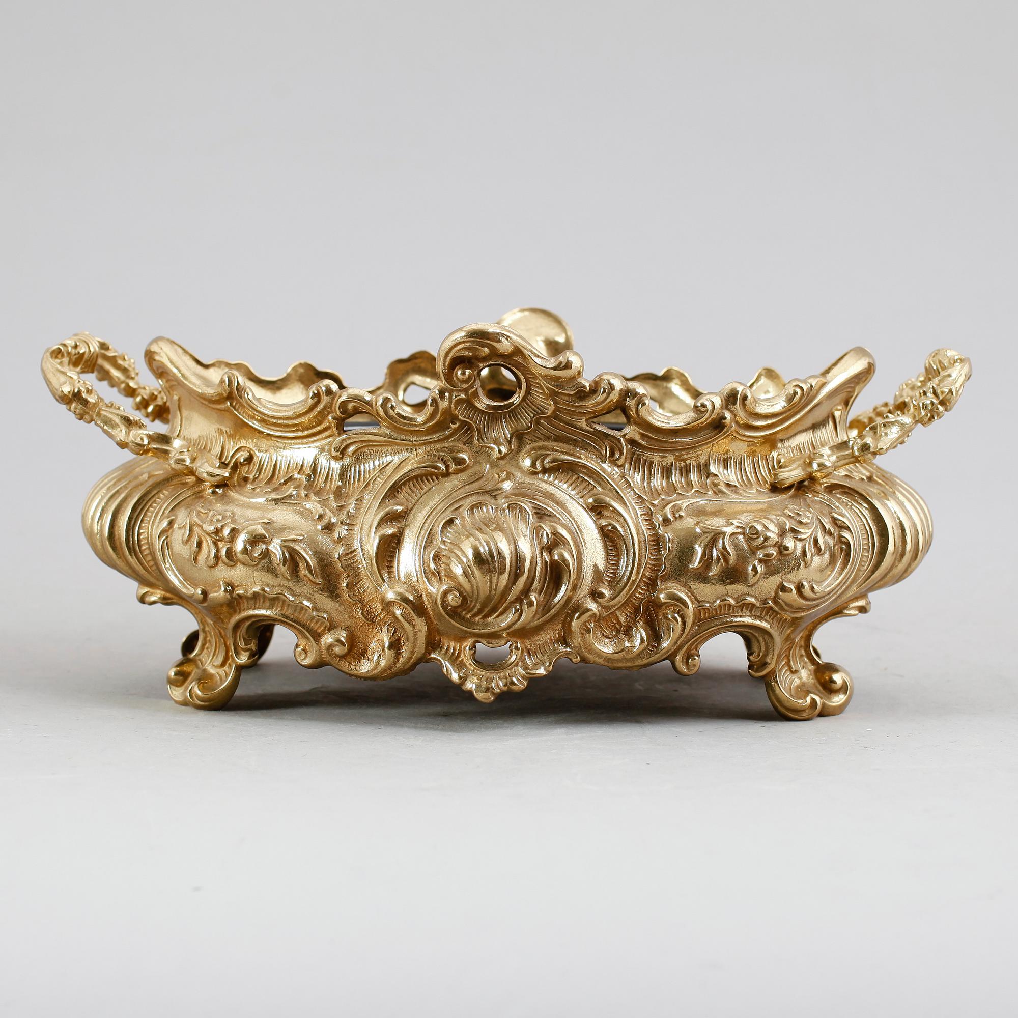 JARDINJÄR, mässing, rokokostil, 1900-tal.