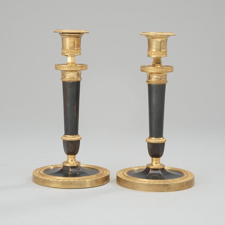 A pair of Directoire circa 1800 candlesticks.