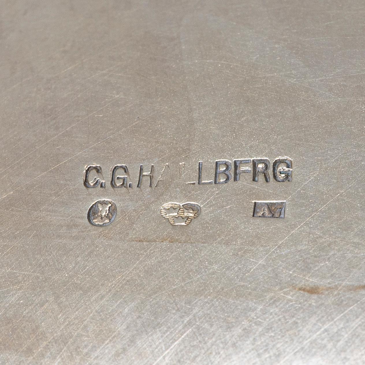 C.G. Hallberg, Dryckeskanna, silver, Stockholm 1903.