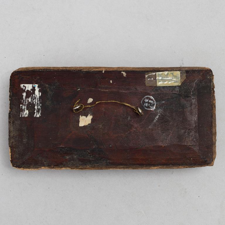 A group of three Chinese wooden panels, late Qing dynasty / around 1900.