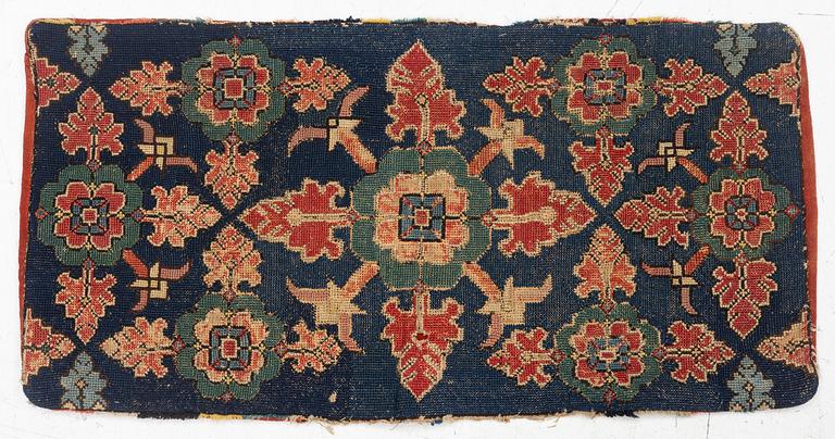 Åkdyna, korsstygnsbroderad, 1800-tal.