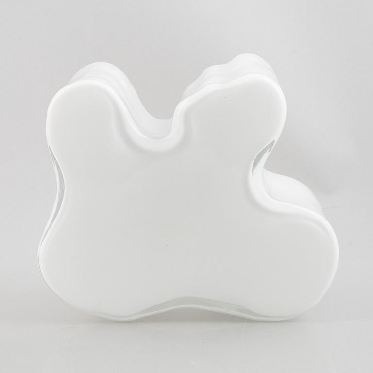 Alvar Aalto, a model 3031 glass vase, signed, numbered and dated 1989.