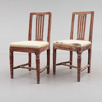 STOLAR, 1 par, sengustavianska, omkring år 1800.