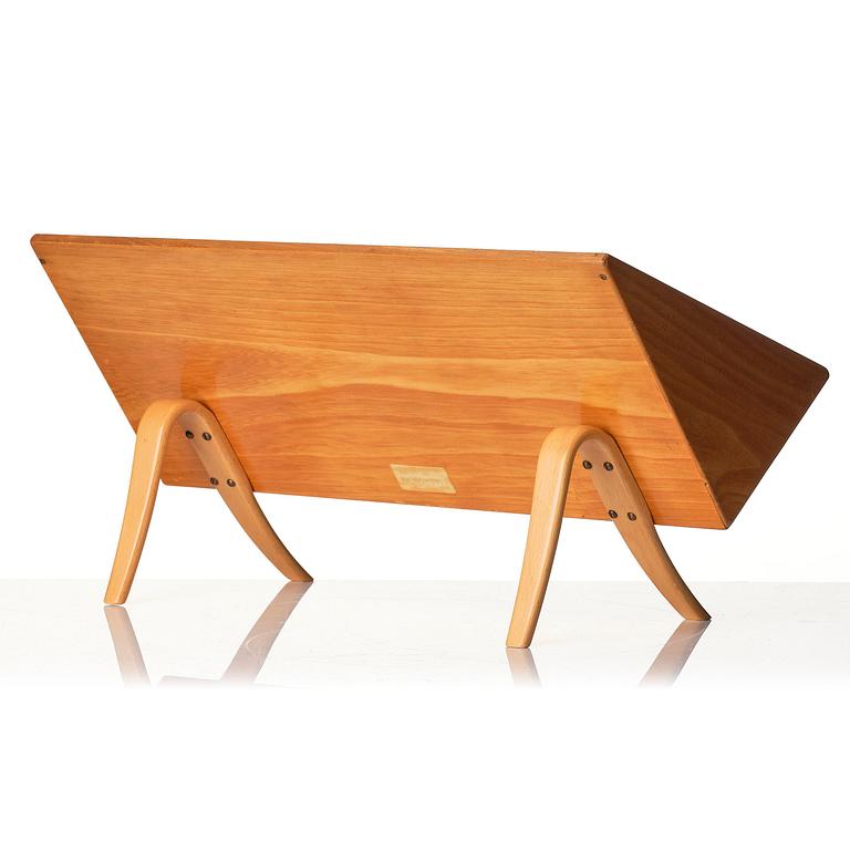 Bruno Mathsson, an ash and beech book stand, Firma Karl Mathsson, Värnamo, 1950s.