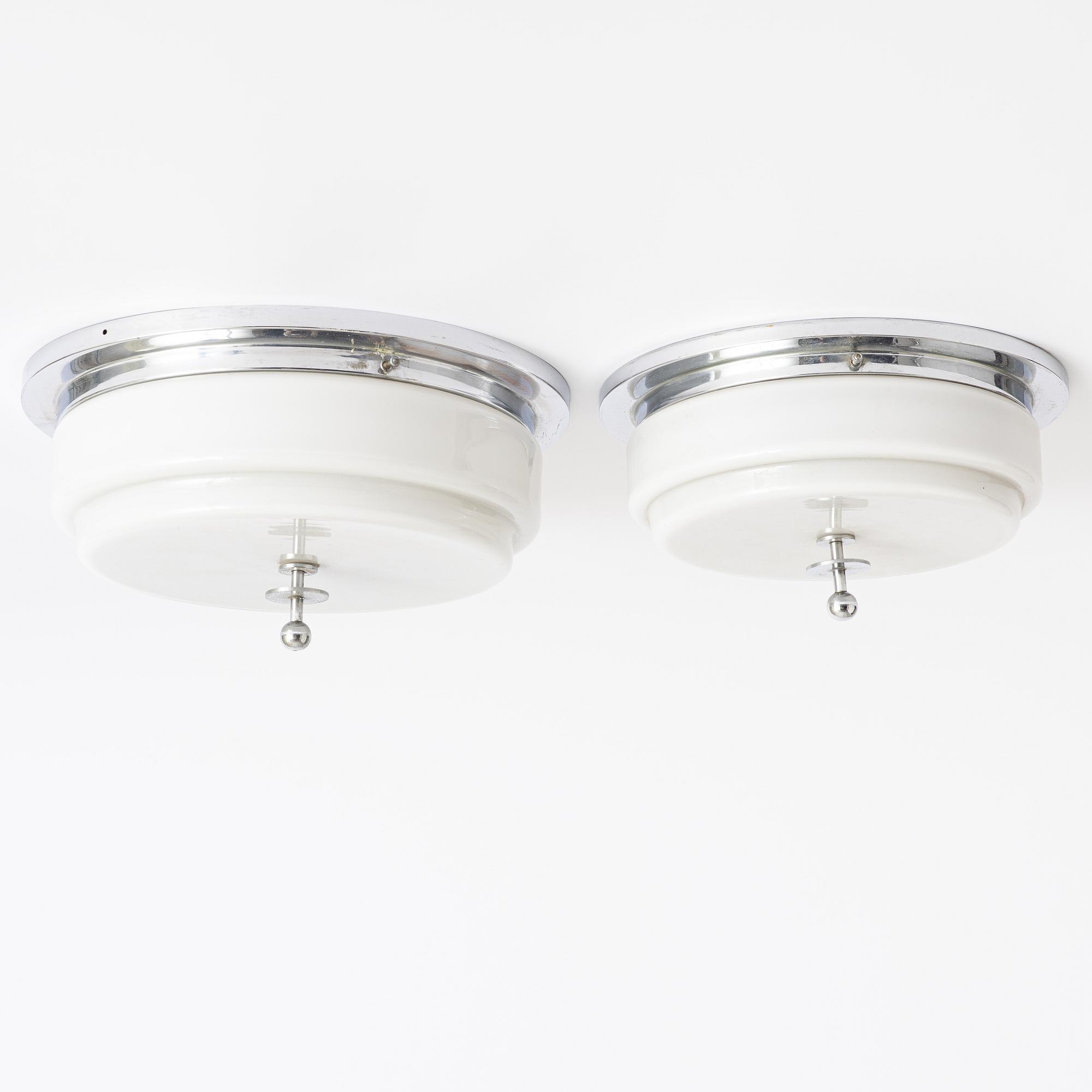 Bröderna Malmströms Metallvarufabrik, plafonder, 2 ett par, modell 3119, 1930-tal.