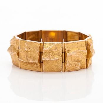 Björn Weckström, bracelet, "Golden Stream", 14K gold, Lapponia 1971.