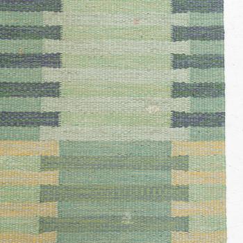 Carl Malmsten, a carpet, "Capella, grön". Flat weave. 301 x 194 cm. Signed CM.