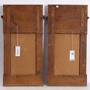 Mirrors, a pair, Empire style, circa 1900.