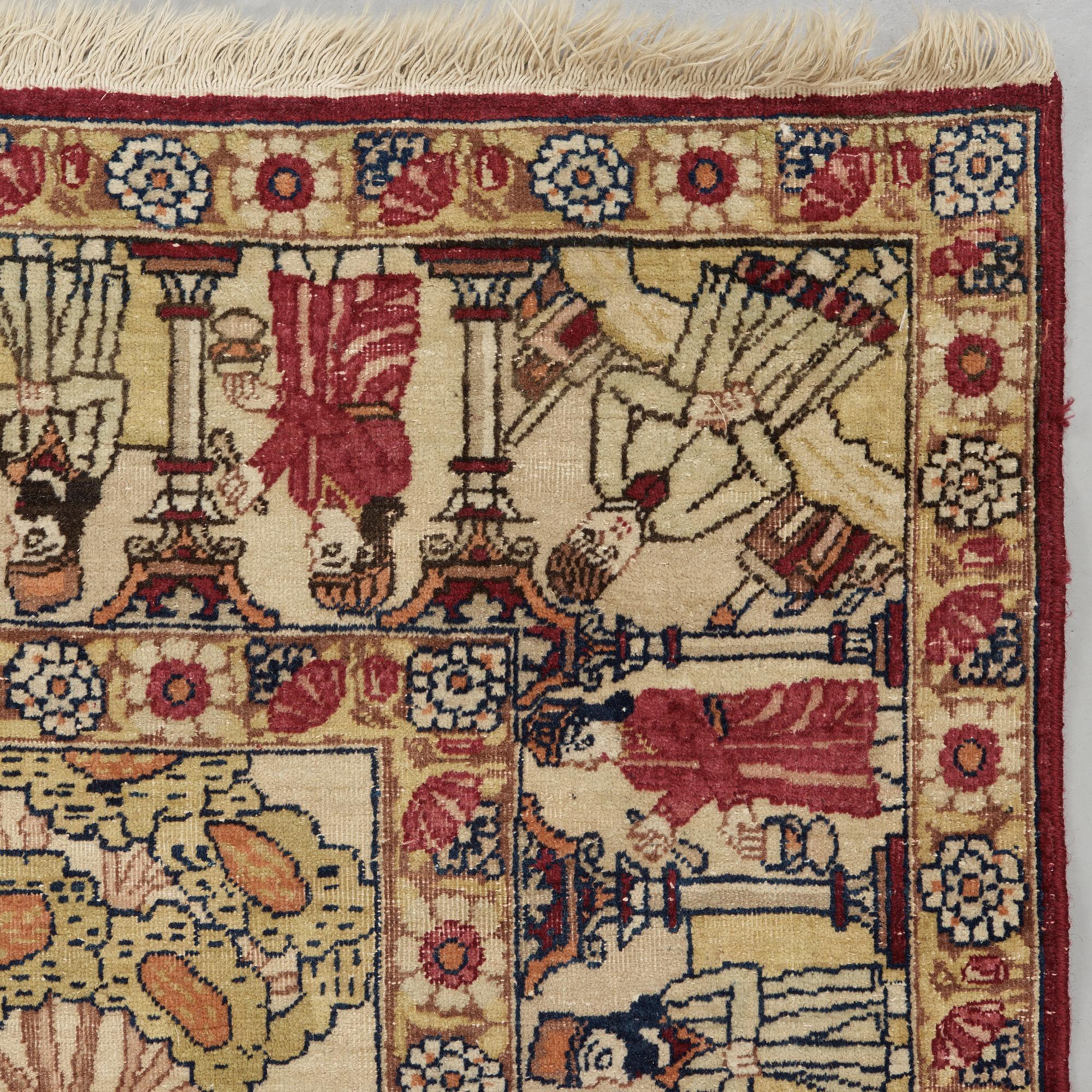 An Antique Kerman Laver, 216 x 137 cm.