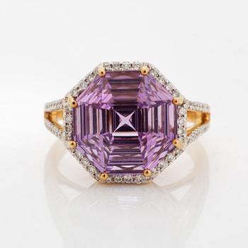 An amethyst ring.