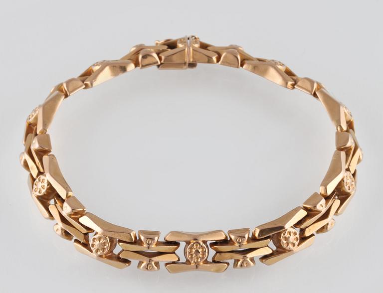 ARMLÄNK, 18K guld, Vicenza, Italien. Vikt 18,5 gram.