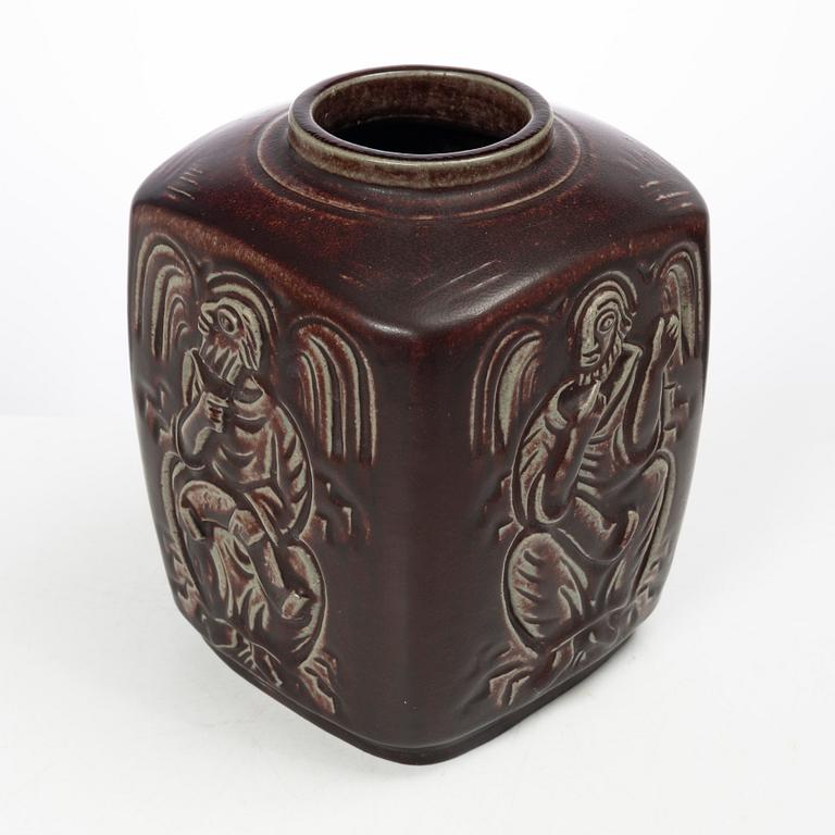 Jais Nielsen, a stoneware urn, Royal Copenhagen, Denmark, 1955.