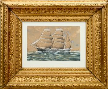 OKÄND KONSTNÄR, gouache, ej sign, omkr 1900.
