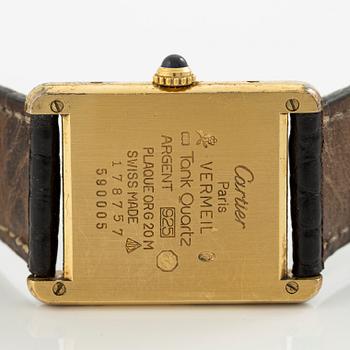 must de CARTIER, Tank, armbandsur, 23,5 x 23,5 (31) mm.